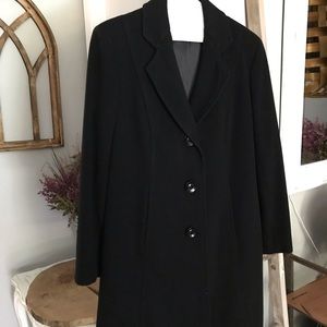 Liz Claiborne black winter coat/trench